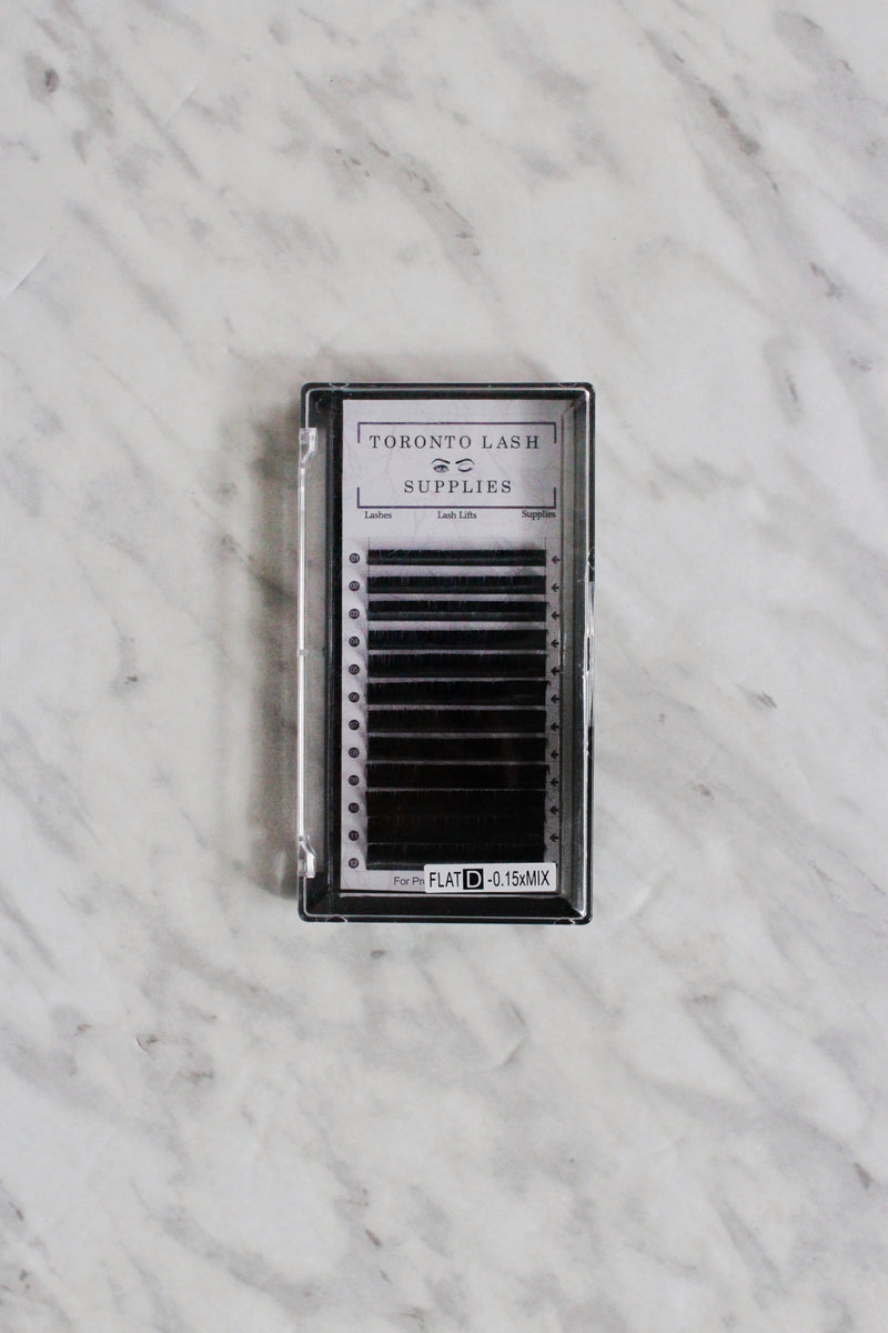 Flat Lash (Ellipse Lash) Single Length Trays d+ Curl