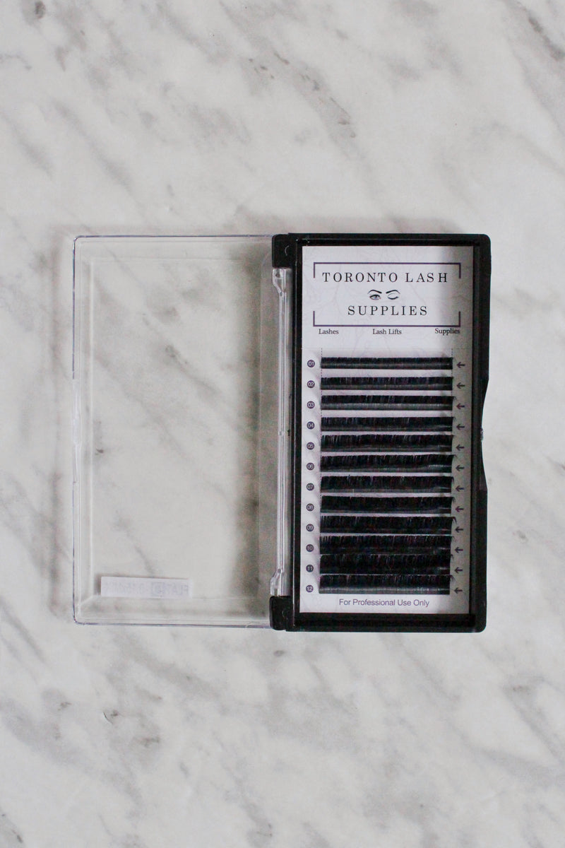 Flat Lash (Ellipse Lash) Single Length Trays d+ Curl