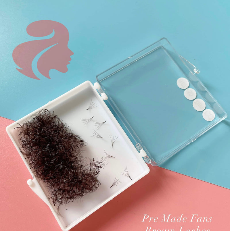 Dark Brown Promade Lashes Mix tray 8-14mm